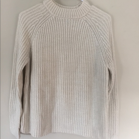 cream colored mock turtleneck